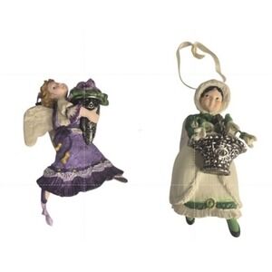Hallmark Keepsake Ornaments Language of Flowers Pansy Snowdrop Angels 1997